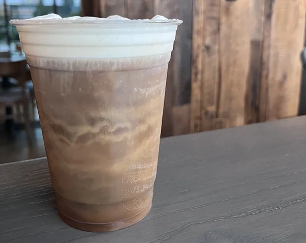 Cold drink in a jar