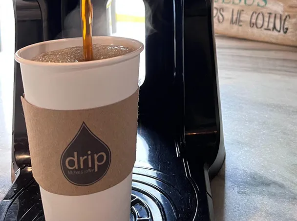 Pouring coffee